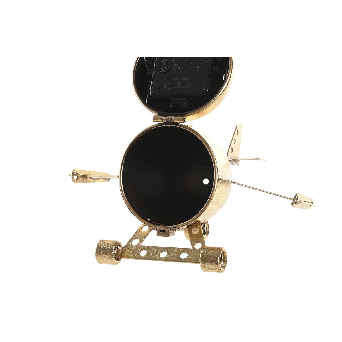 Orologio da Tavolo DKD Home Decor Dorato Argentato Aereo (2 Unità) - Immagine 3