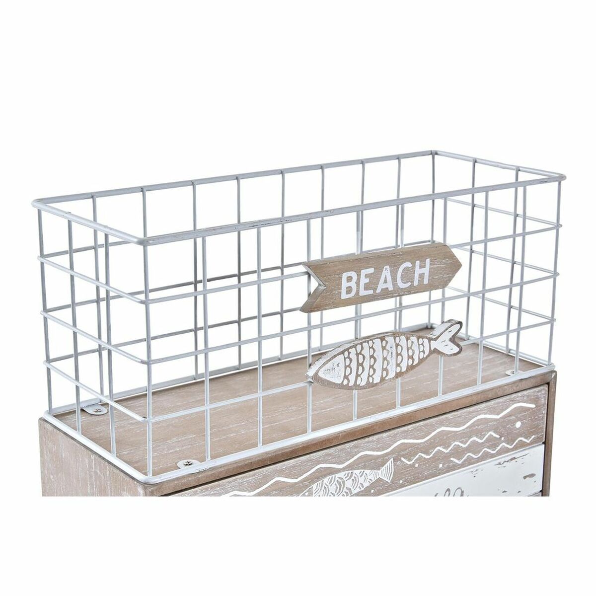 Mortaio da cucina DKD Home Decor Legno Metallo 26,5 x 10,5 x 28,5 cm Pesci - Immagine 2