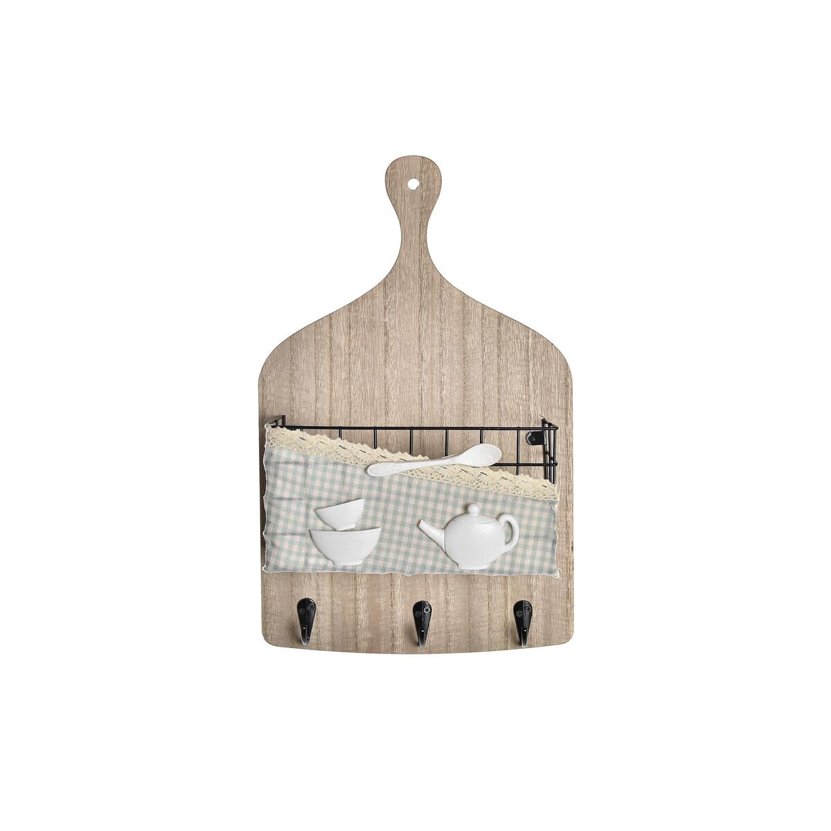 Appendiabiti da parete DKD Home Decor Legno Metallo 23 x 9 x 36 cm
