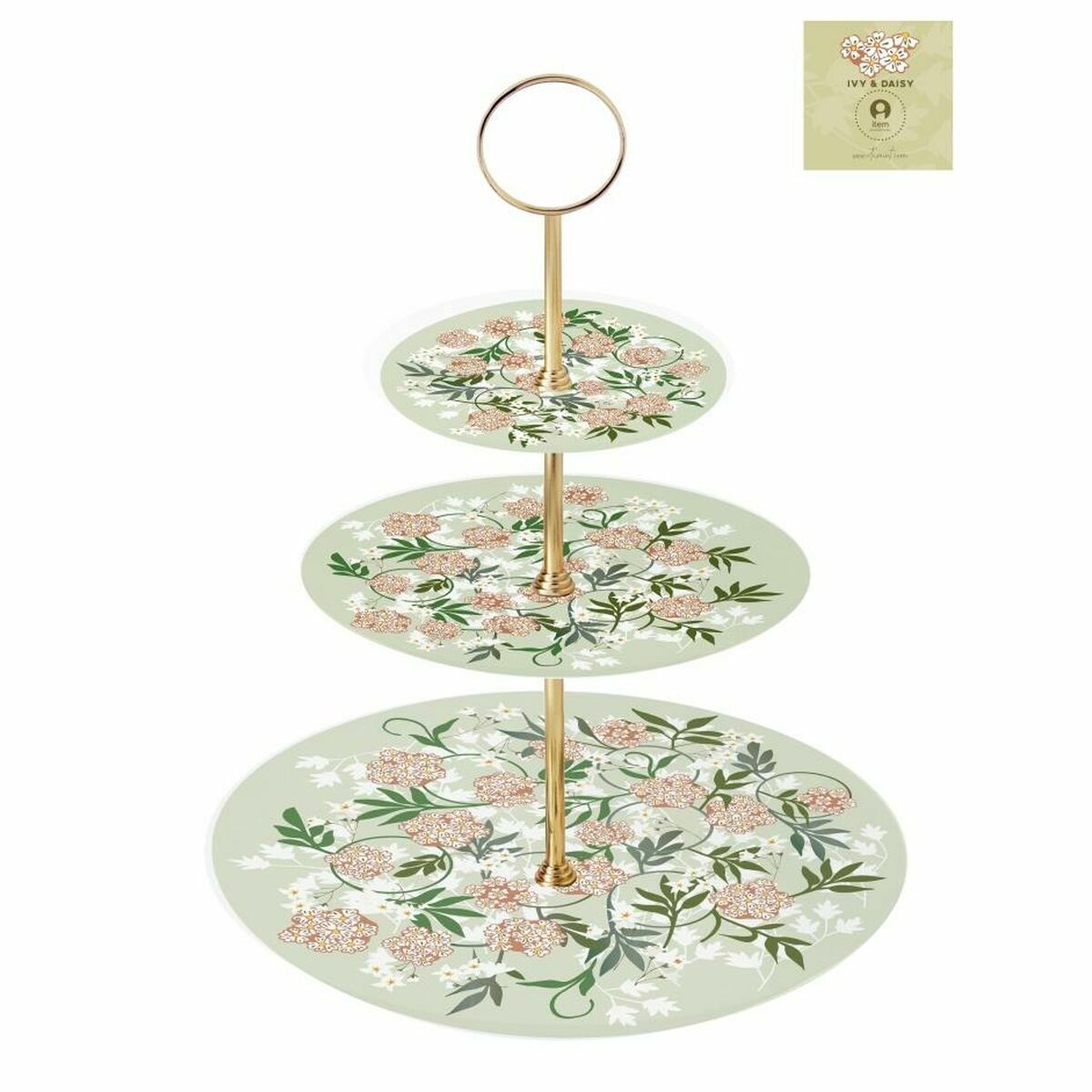 Portafrutta DKD Home Decor Verde Beige Metallo Porcellana Tradizionale 27 x 27 x 34 cm - Immagine 2