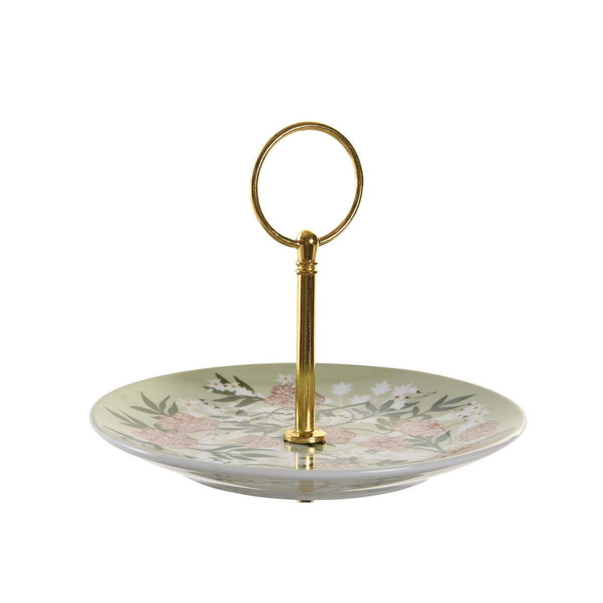 Portafrutta DKD Home Decor Verde Beige Metallo Porcellana Tradizionale 27 x 27 x 34 cm - Immagine 3