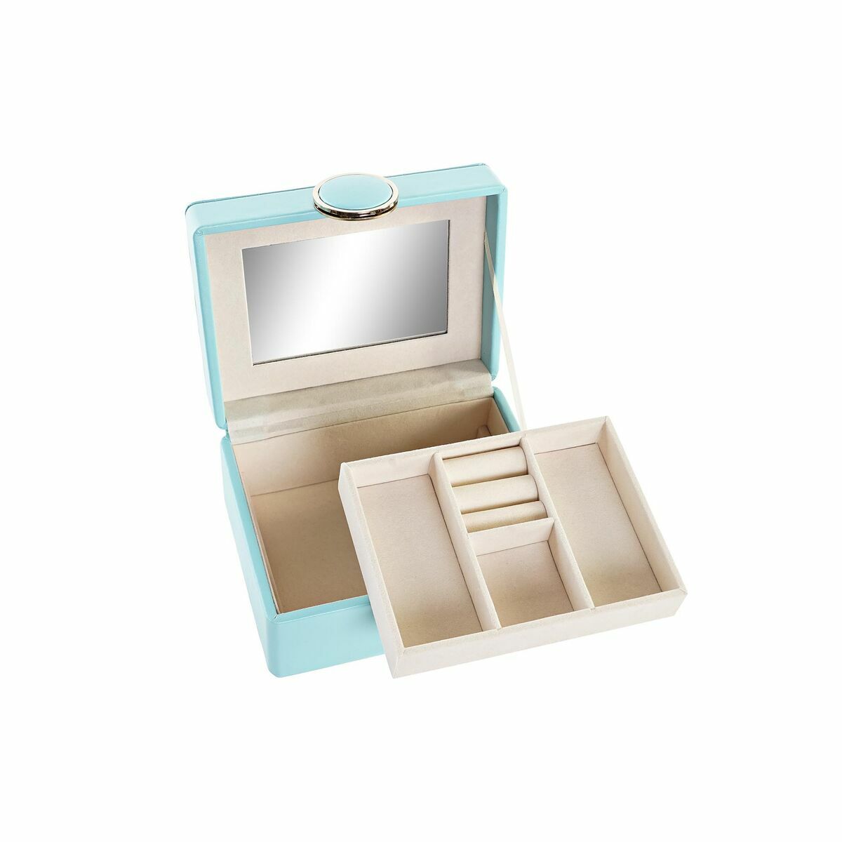 Scatola-Portagioie DKD Home Decor Verde Legno MDF 23 x 17 x 10 cm