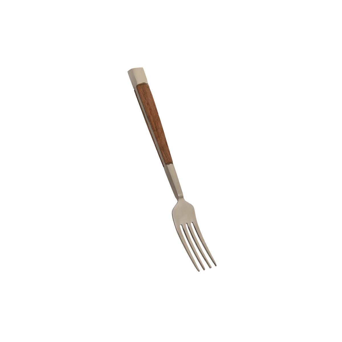 Posate DKD Home Decor Naturale Argentato Acciaio inossidabile Acacia (4,5 x 2 x 20 cm) - Immagine 3