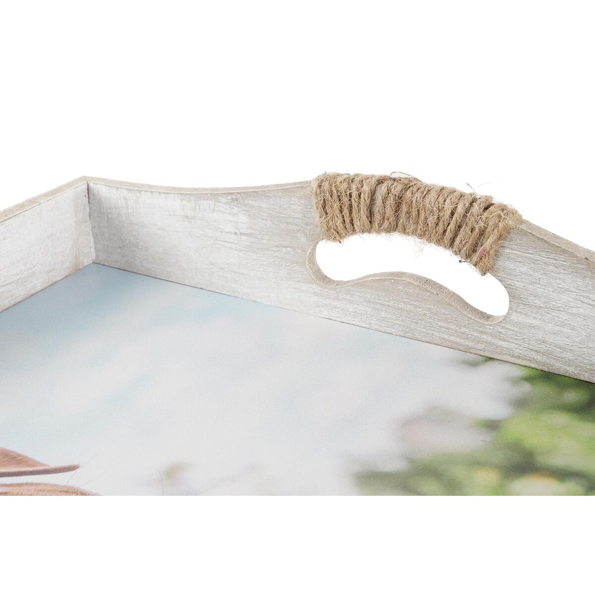 Set di Vassoi DKD Home Decor Multicolore 40 x 30 x 6 cm Legno MDF (2 Unità) - Immagine 2