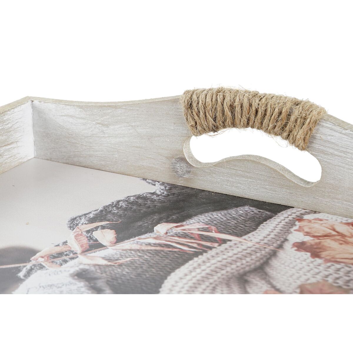 Set di Vassoi DKD Home Decor Multicolore 40 x 30 x 6 cm Legno MDF (2 Unità) - Immagine 2