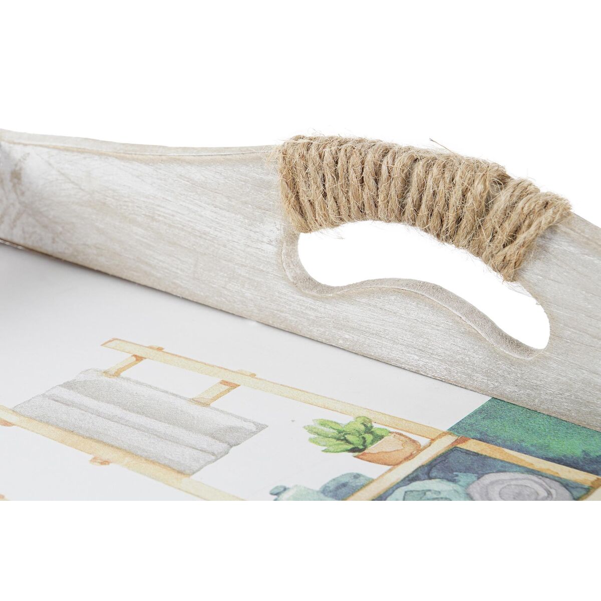 Set di Vassoi DKD Home Decor 40 x 30 x 6 cm Legno MDF (2 Unità) - Immagine 2