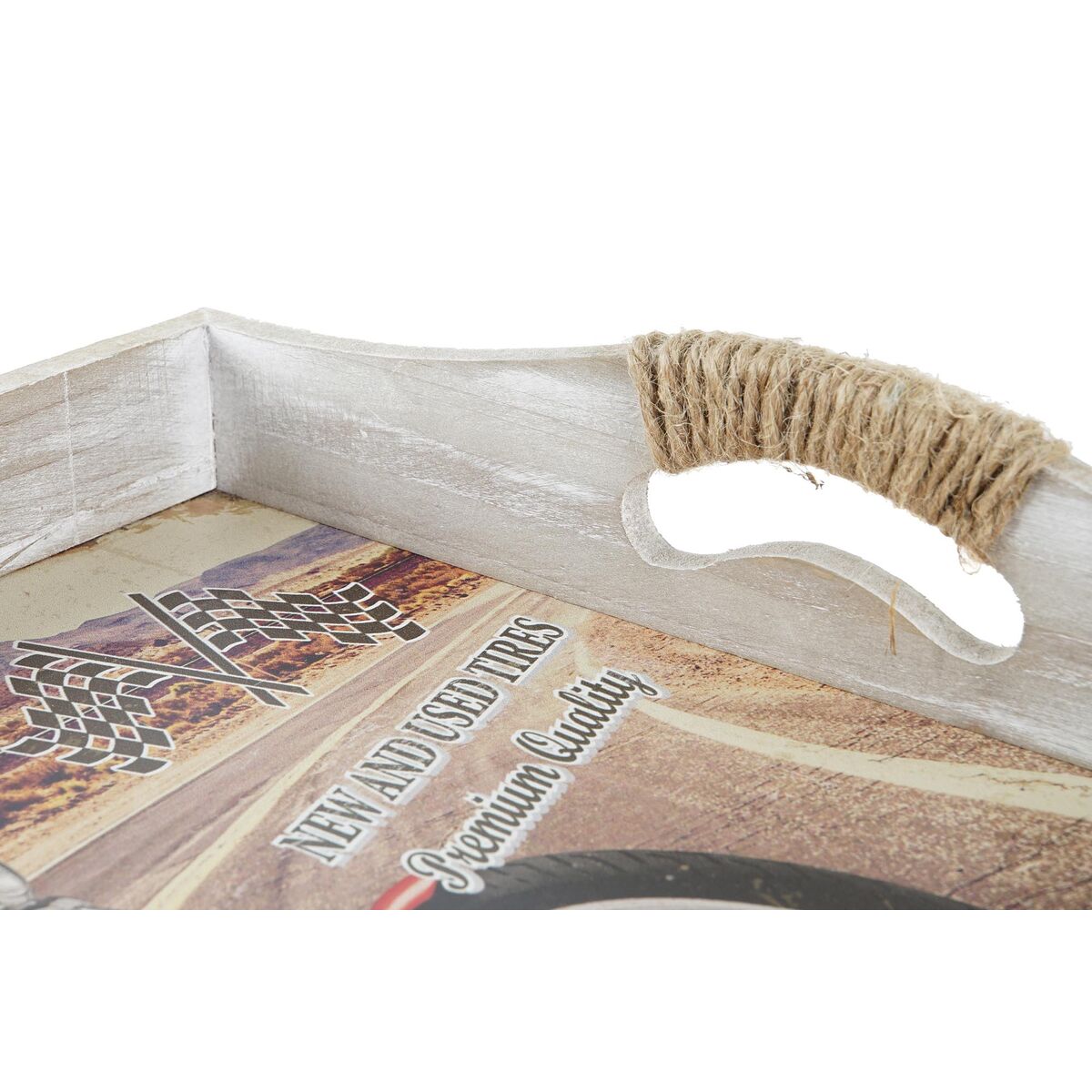 Set di Vassoi DKD Home Decor Multicolore Legno MDF 40 x 30 x 6 cm (2 Unità) - Immagine 2