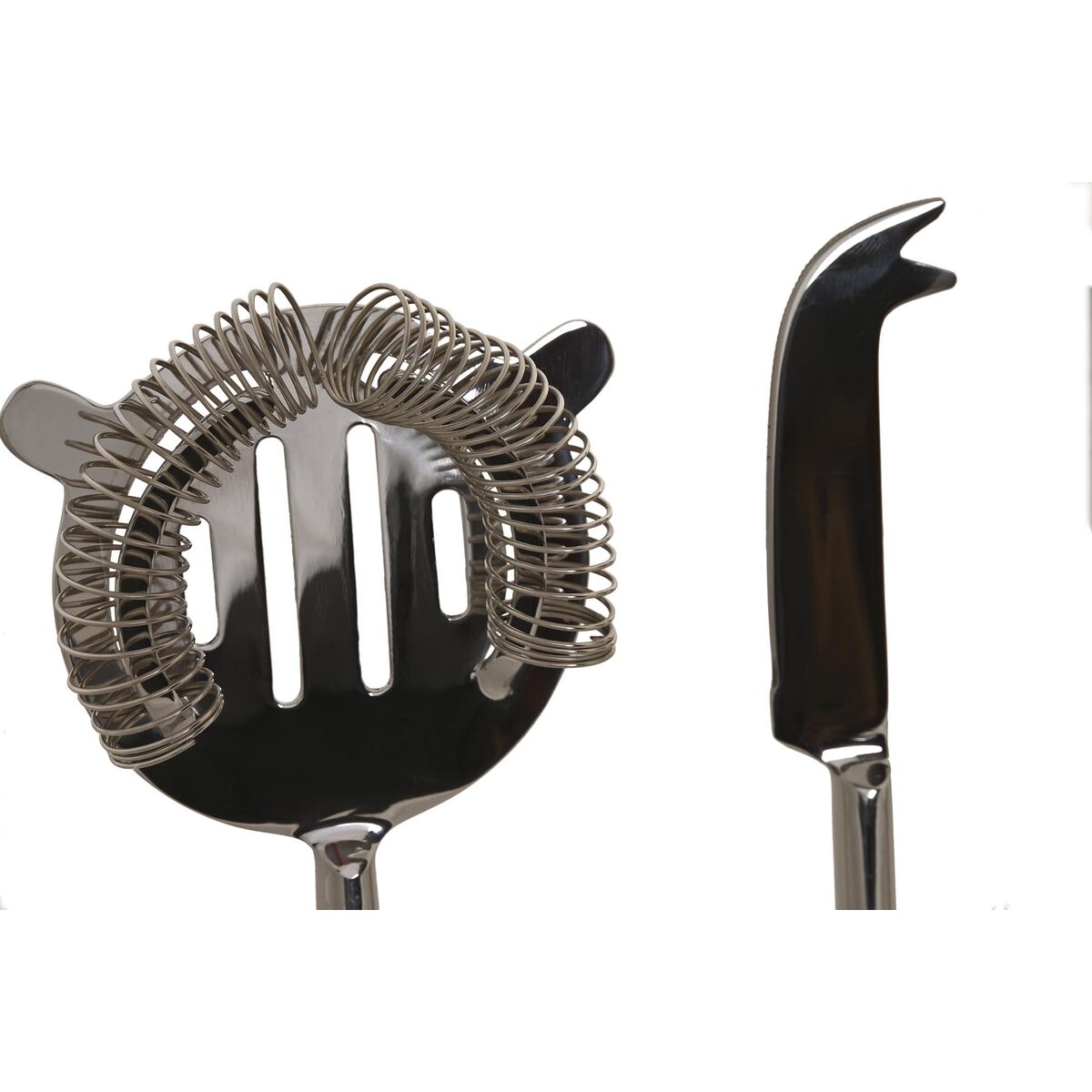Set da Cocktail DKD Home Decor 37 x 9 x 18 cm Argentato Acciaio inossidabile - Immagine 3