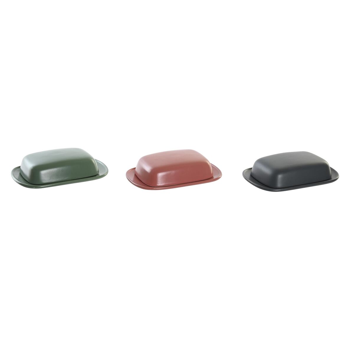 Portaburro DKD Home Decor 19 x 13 x 5 cm Gres (3 Pezzi) - Immagine 2
