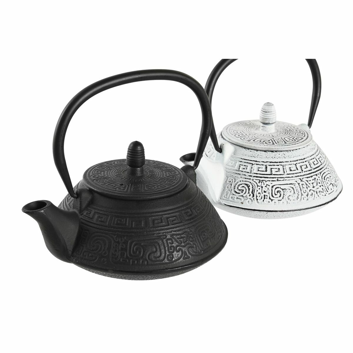 Teiera DKD Home Decor Nero Acciaio inossidabile Bianco (2 Unità) - Immagine 2