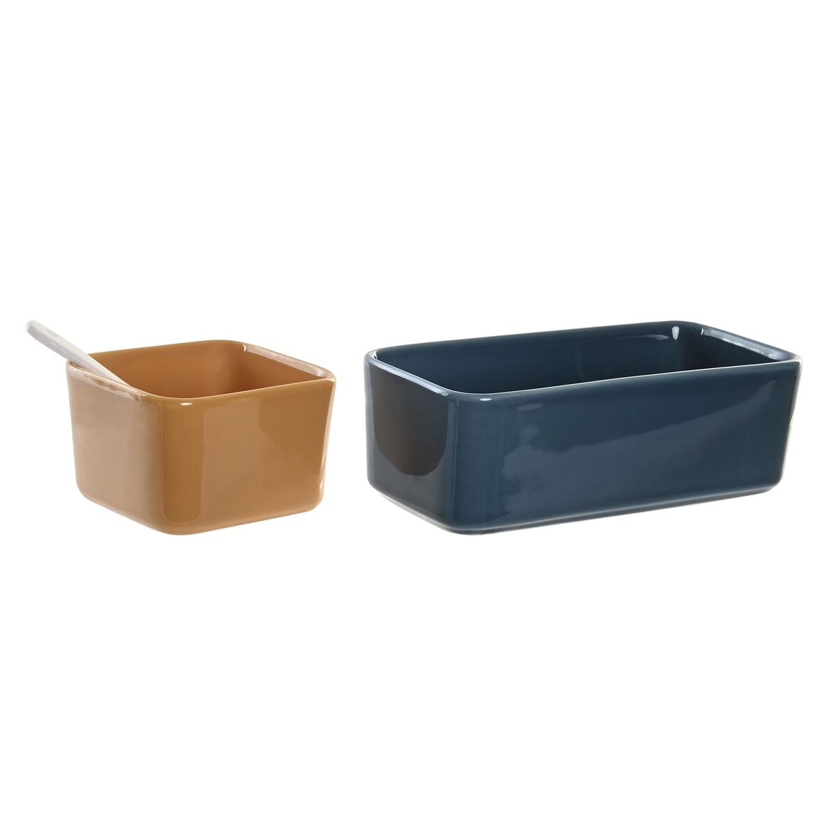 Set da Aperitivo DKD Home Decor Porcellana Multicolore Bambù 5 Pezzi (27 x 26 x 8 cm) - Immagine 2