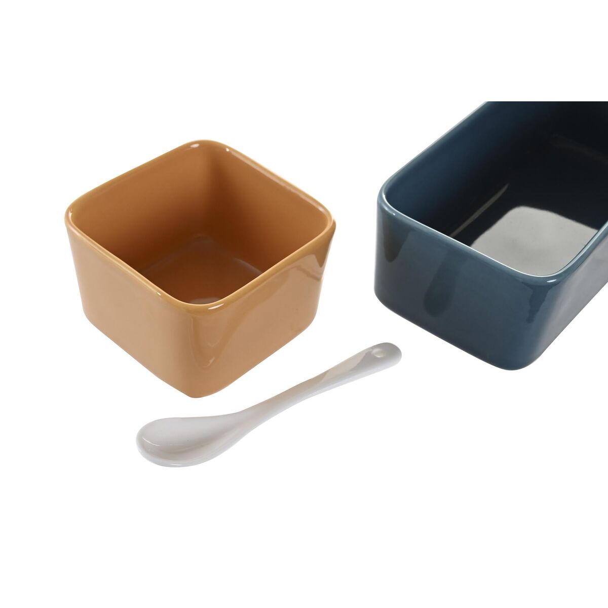 Set da Aperitivo DKD Home Decor Porcellana Multicolore Bambù 5 Pezzi (27 x 26 x 8 cm) - Immagine 3