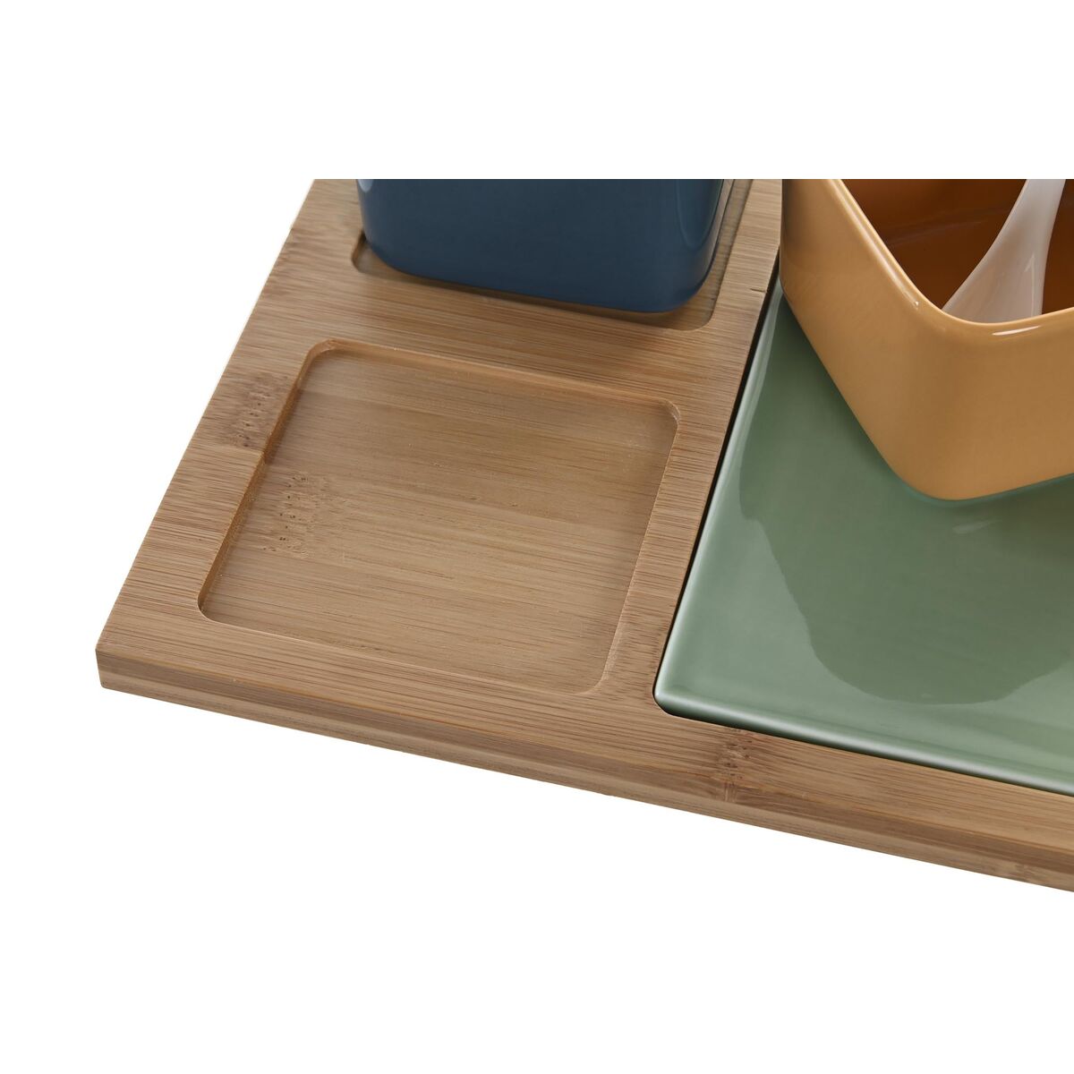 Set da Aperitivo DKD Home Decor 31 x 21 x 6 cm Porcellana Multicolore 6 Pezzi - Immagine 4