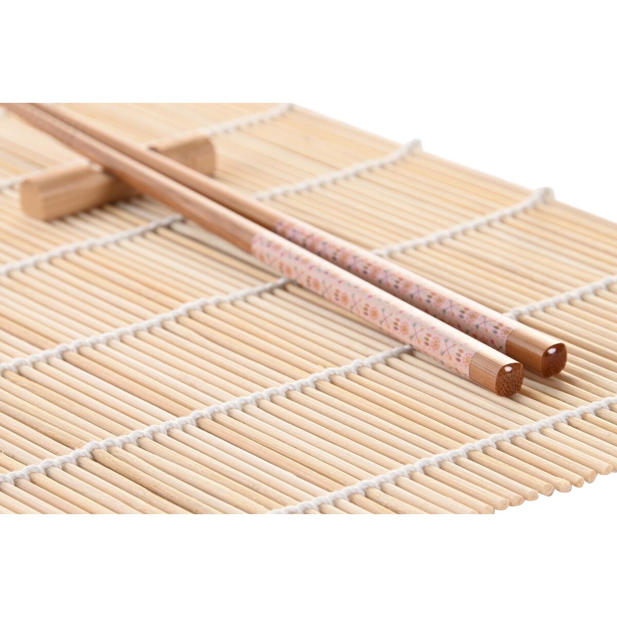Set per Sushi DKD Home Decor 14,5 x 14,5 x 31 cm Fucsia Mandala Gres Orientale (16 Pezzi) - Immagine 3