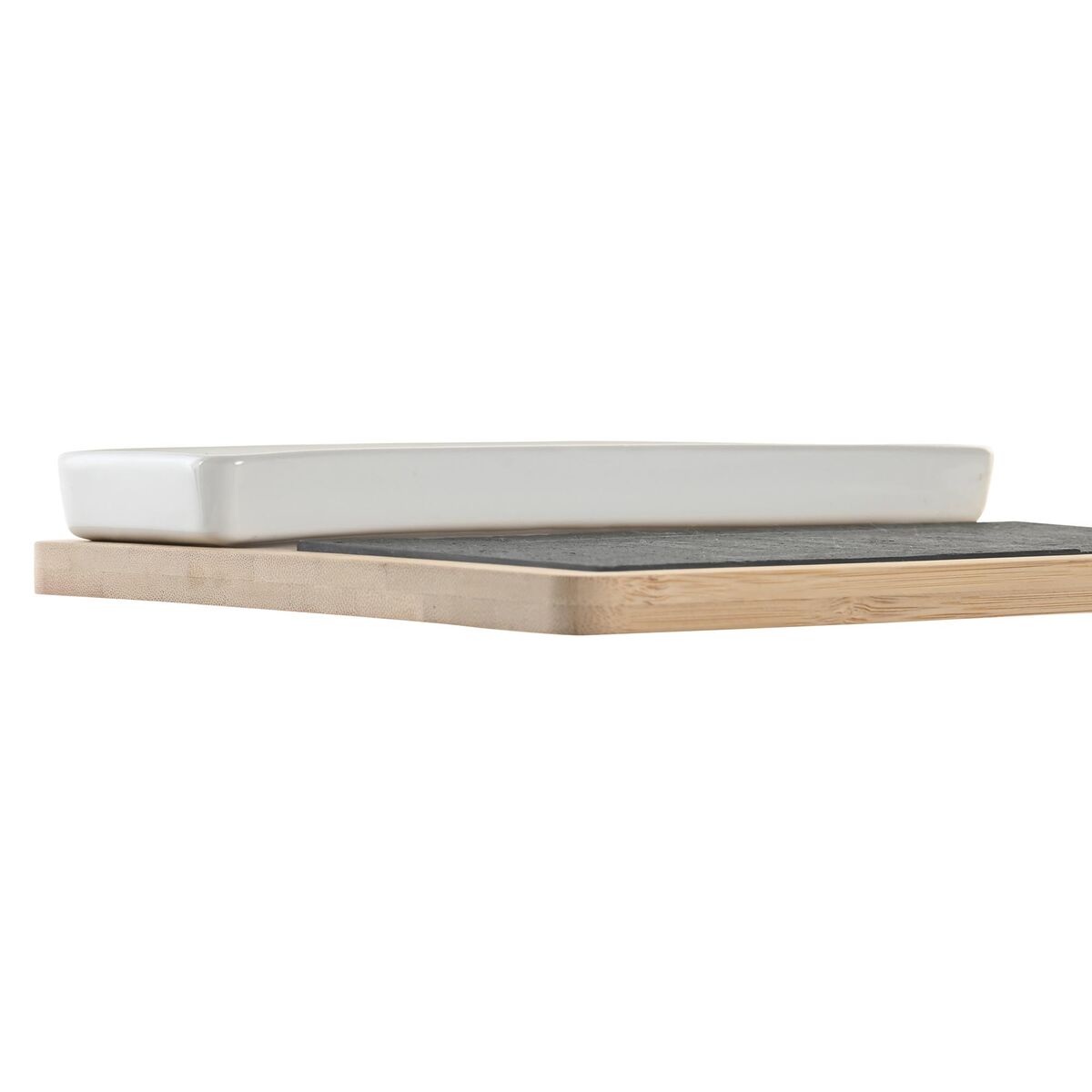 Set da Aperitivo DKD Home Decor 24 x 7 x 2,5 cm Naturale Nero Lavagna - Immagine 2