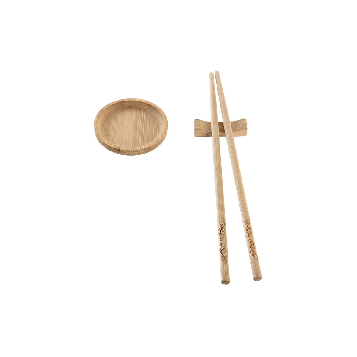 Set per Sushi DKD Home Decor 24 x 0,5 x 0,5 cm Naturale Orientale - Immagine 3