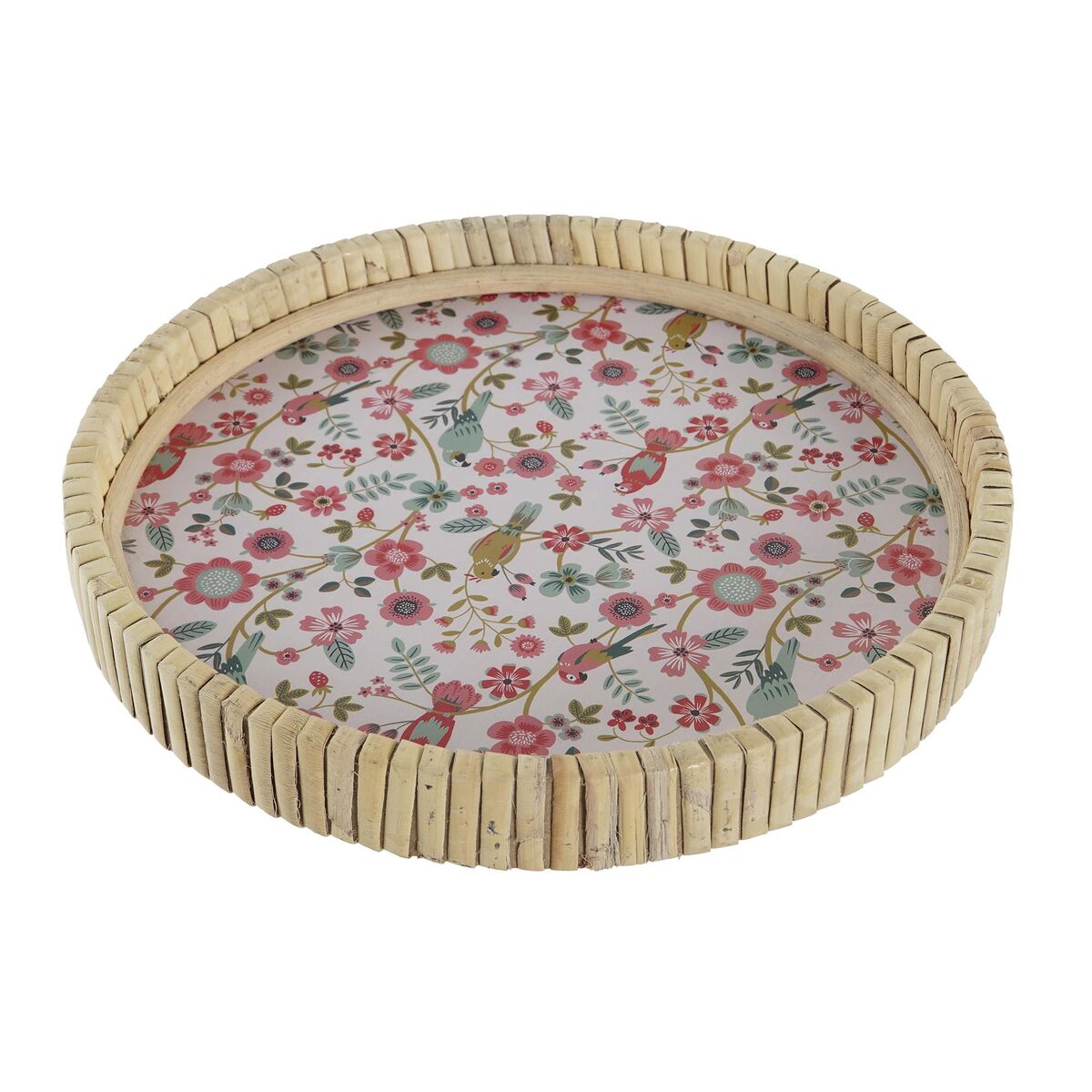 Vassoio per aperitivi DKD Home Decor 26 x 26 x 14,5 cm Naturale Metallo Legno MDF Shabby Chic - Immagine 2