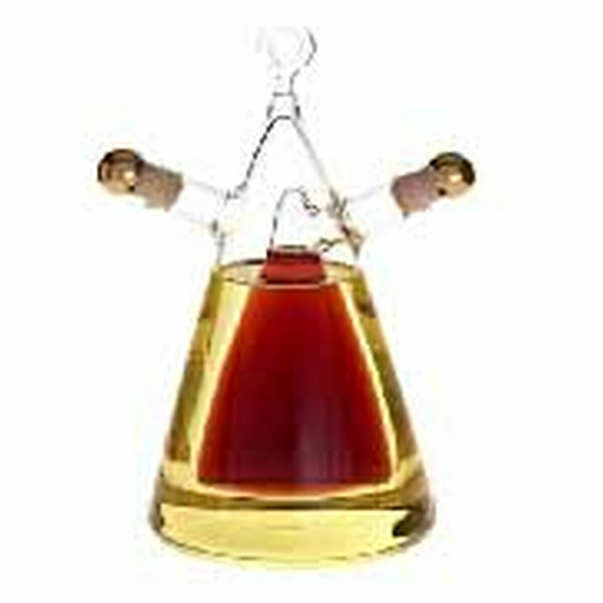 Set olio e aceto DKD Home Decor 10,5 x 9 x 18 cm Trasparente Sughero 300 ml Vetro Borosilicato - Immagine 2