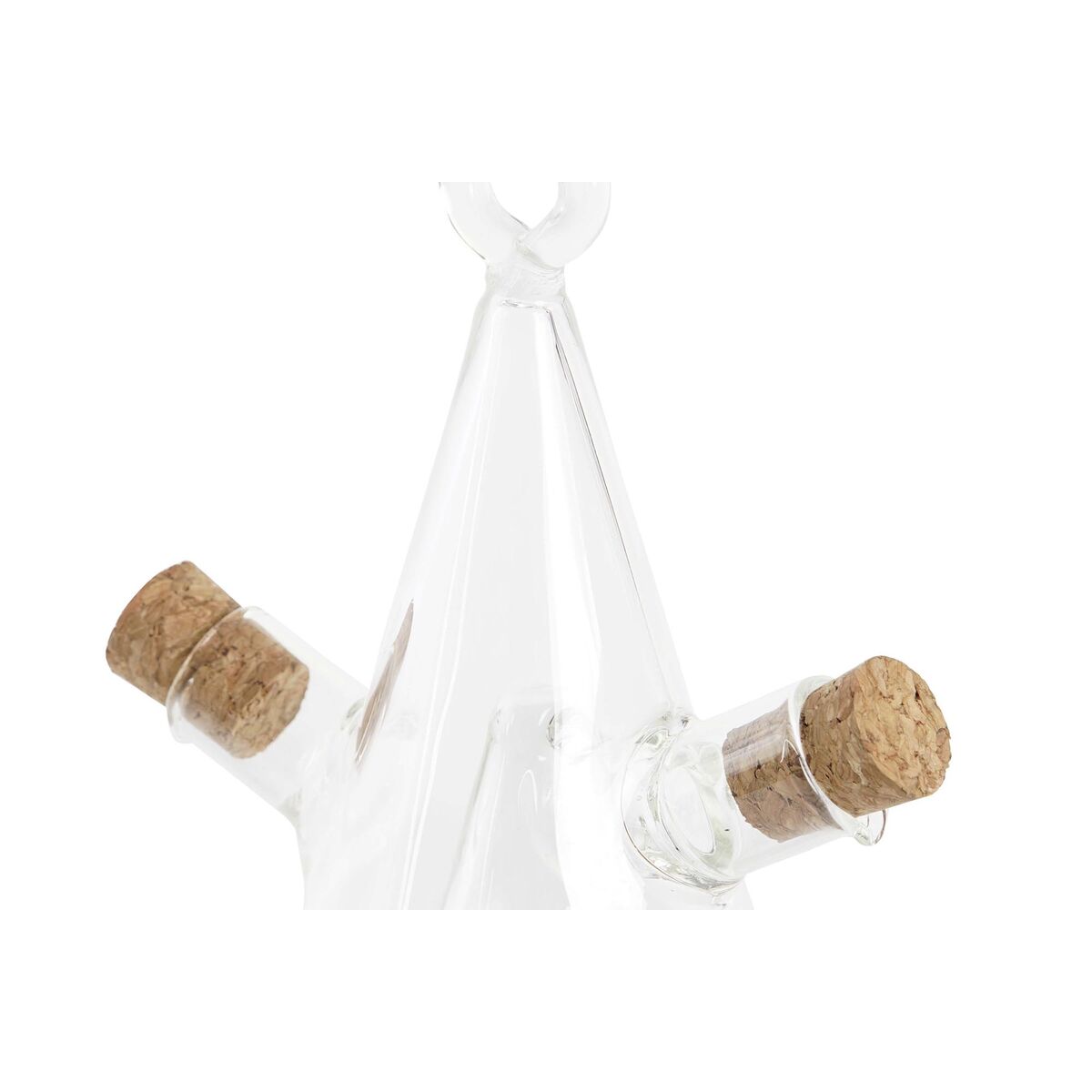 Set olio e aceto DKD Home Decor 10,5 x 9 x 18 cm Trasparente Sughero 300 ml Vetro Borosilicato - Immagine 4