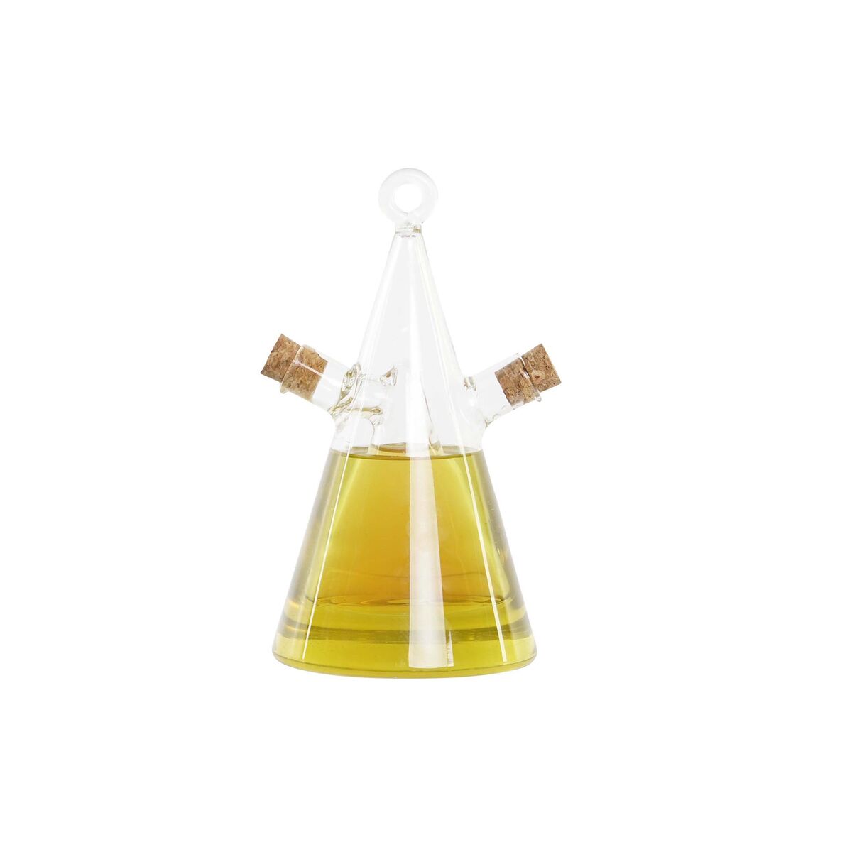 Set olio e aceto DKD Home Decor 10,5 x 9 x 18 cm Trasparente Sughero 300 ml Vetro Borosilicato - Immagine 3