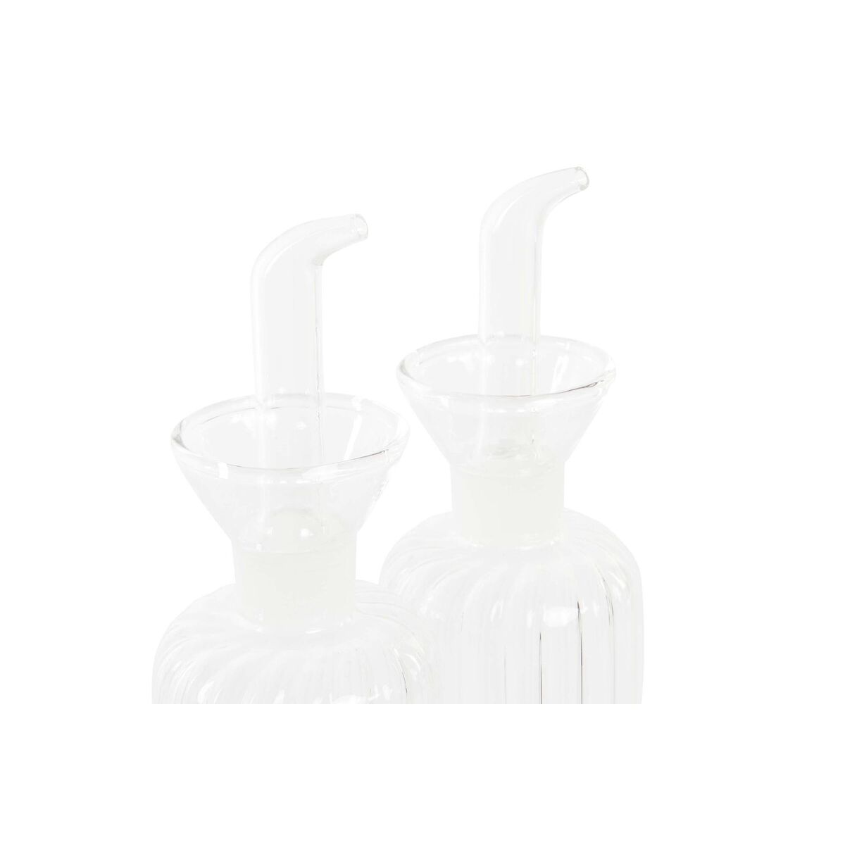 Set olio e aceto DKD Home Decor 250 ml 14 x 7,5 x 21 cm Naturale Trasparente Acacia Vetro Borosilicato - Immagine 2