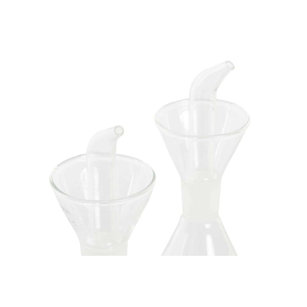 Set olio e aceto DKD Home Decor 200 ml 19,5 x 10 x 23,5 cm Metallo Trasparente 2 Unità Vetro Borosilicato - Immagine 3