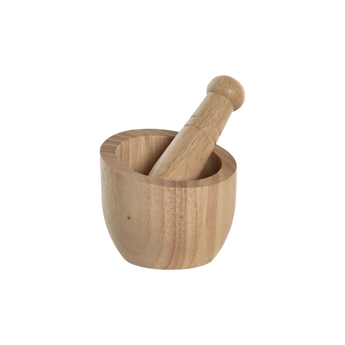 Mortaio da cucina DKD Home Decor Bambù 12 x 12 x 14,5 cm - Immagine 2