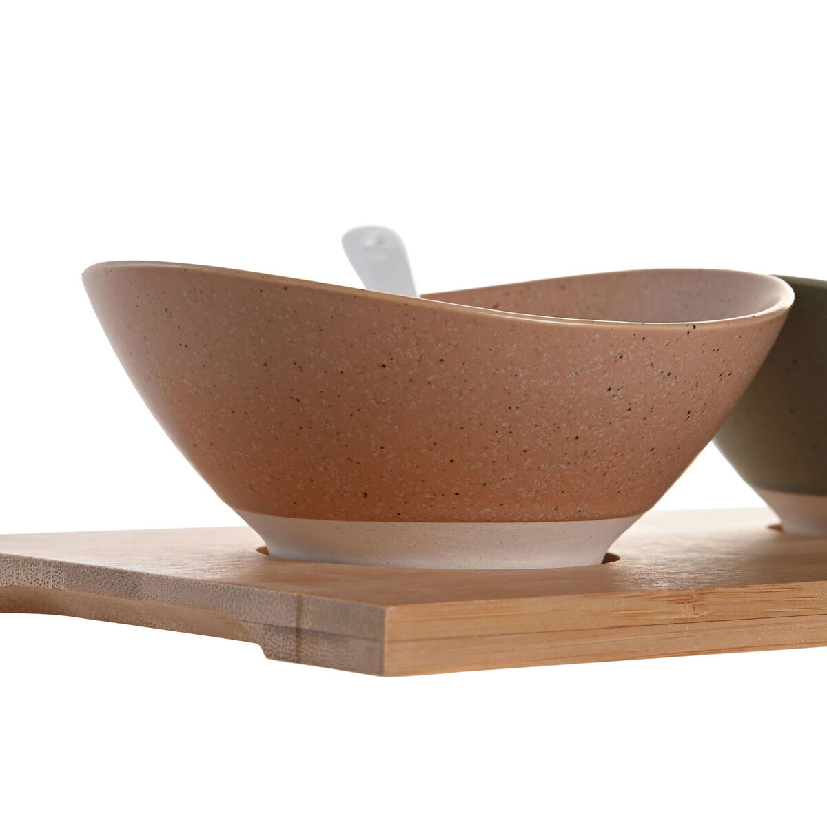 Set da Aperitivo DKD Home Decor 29 x 15,5 x 1,5 cm Porcellana Multicolore Bambù Scandinavo - Immagine 2