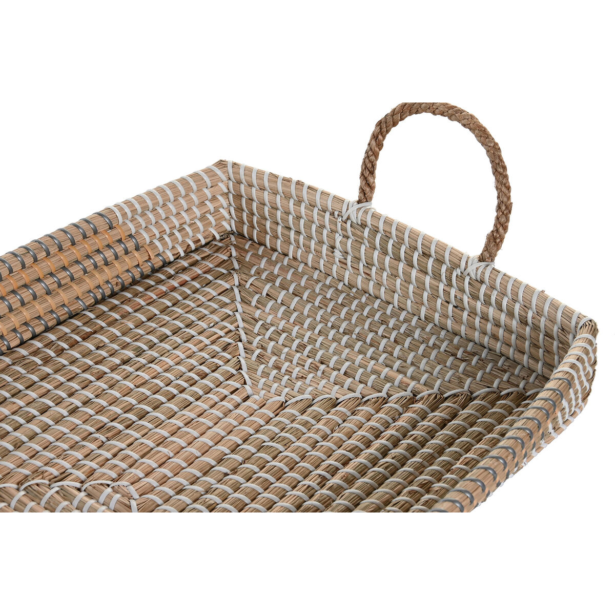 Set di Vassoi DKD Home Decor Giallo Naturale 48 x 38 x 15 cm 52 x 38 x 15 cm (2 Unità) - Immagine 3