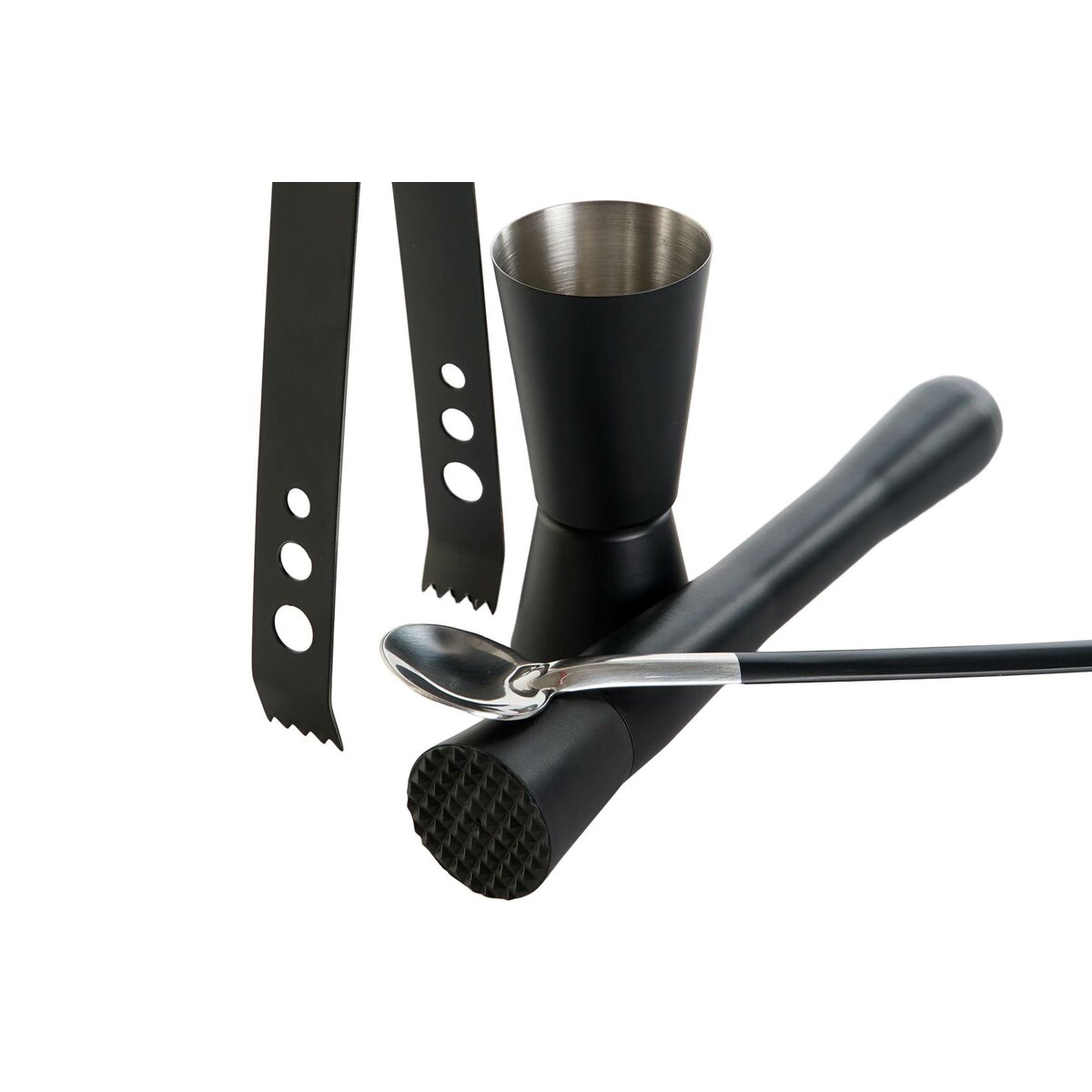 Set da Cocktail DKD Home Decor Nero Acciaio inossidabile 500 ml 8 x 8 x 20 cm - Immagine 4