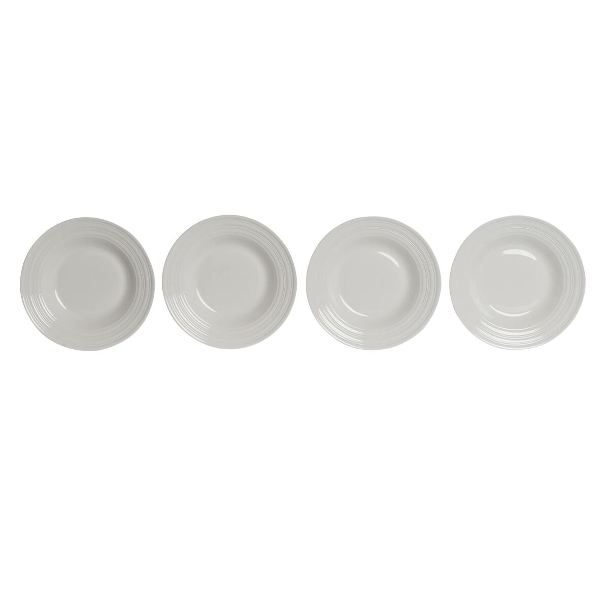 Piatto Fondo DKD Home Decor Bianco Porcellana 20 x 20 x 3 cm - Immagine 3
