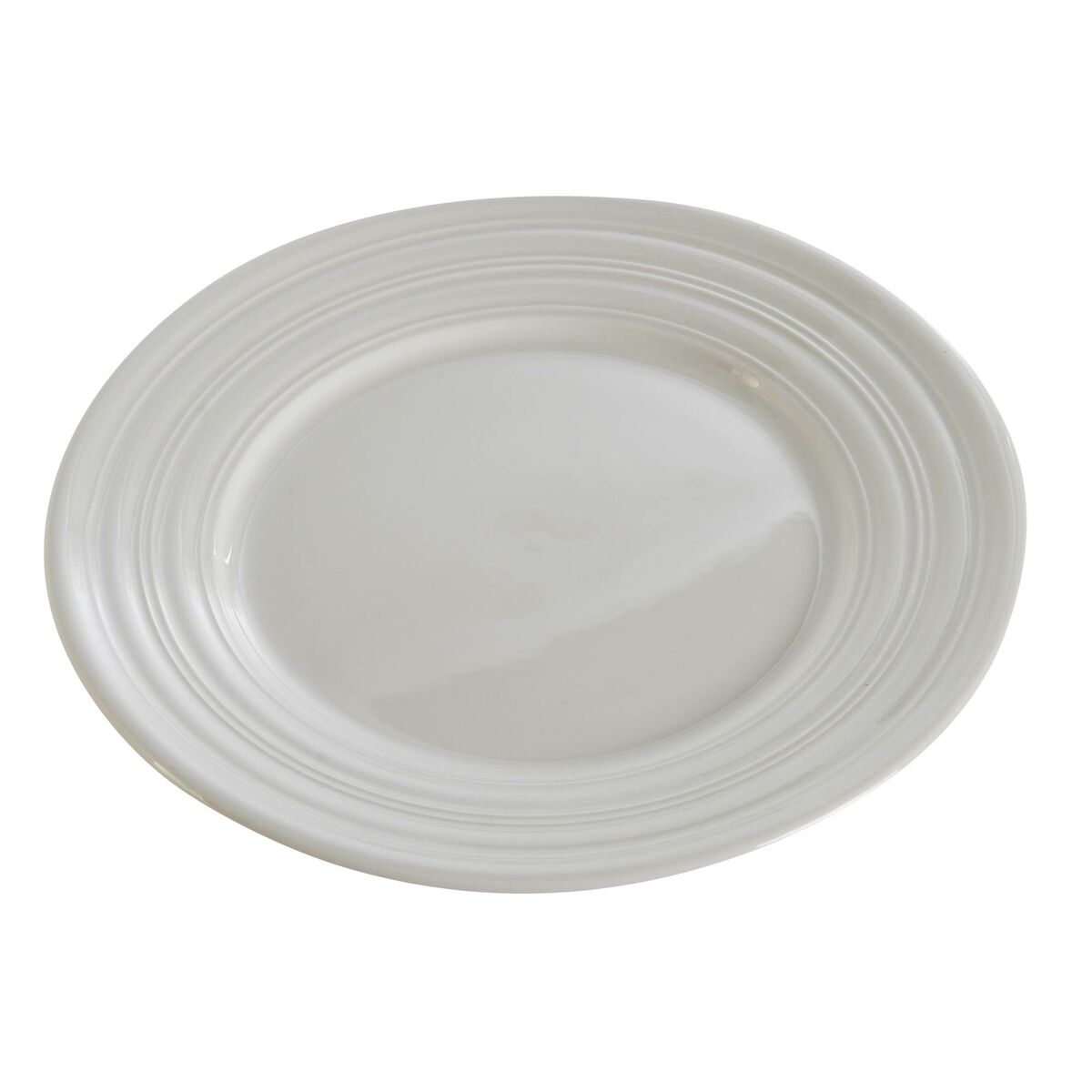 Piatto da pranzo DKD Home Decor Bianco Porcellana 19 x 19 x 2 cm - Immagine 2