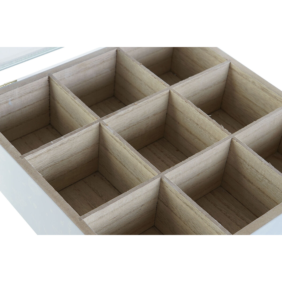 Scatola per Infusioni DKD Home Decor Azzurro Bianco Verde Lilla Metallo Cristallo Legno MDF (3 Unità) - Immagine 4