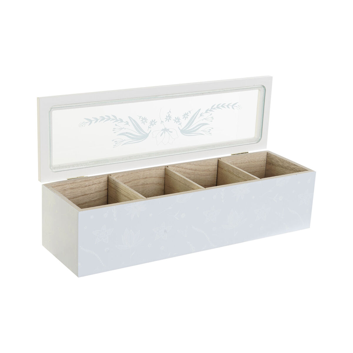 Scatola per Infusioni DKD Home Decor Azzurro Verde Lilla Cristallo Legno MDF (3 Unità) - Immagine 3