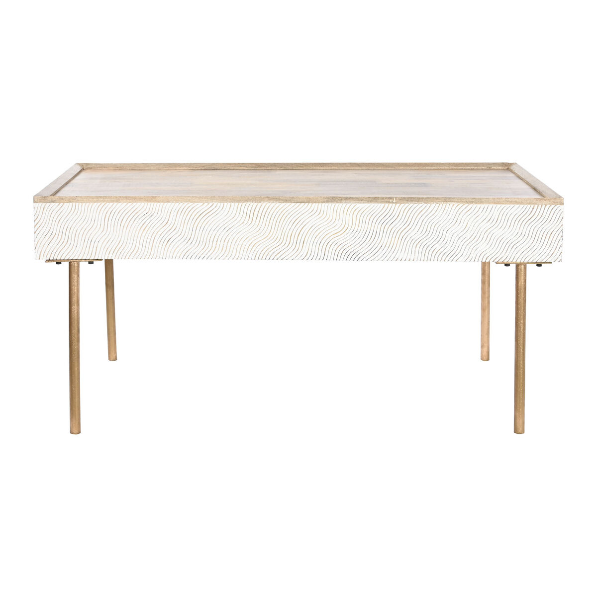 Tavolino da Caffè Home ESPRIT Ferro Legno di mango 120 x 60 x 57 cm - Immagine 2