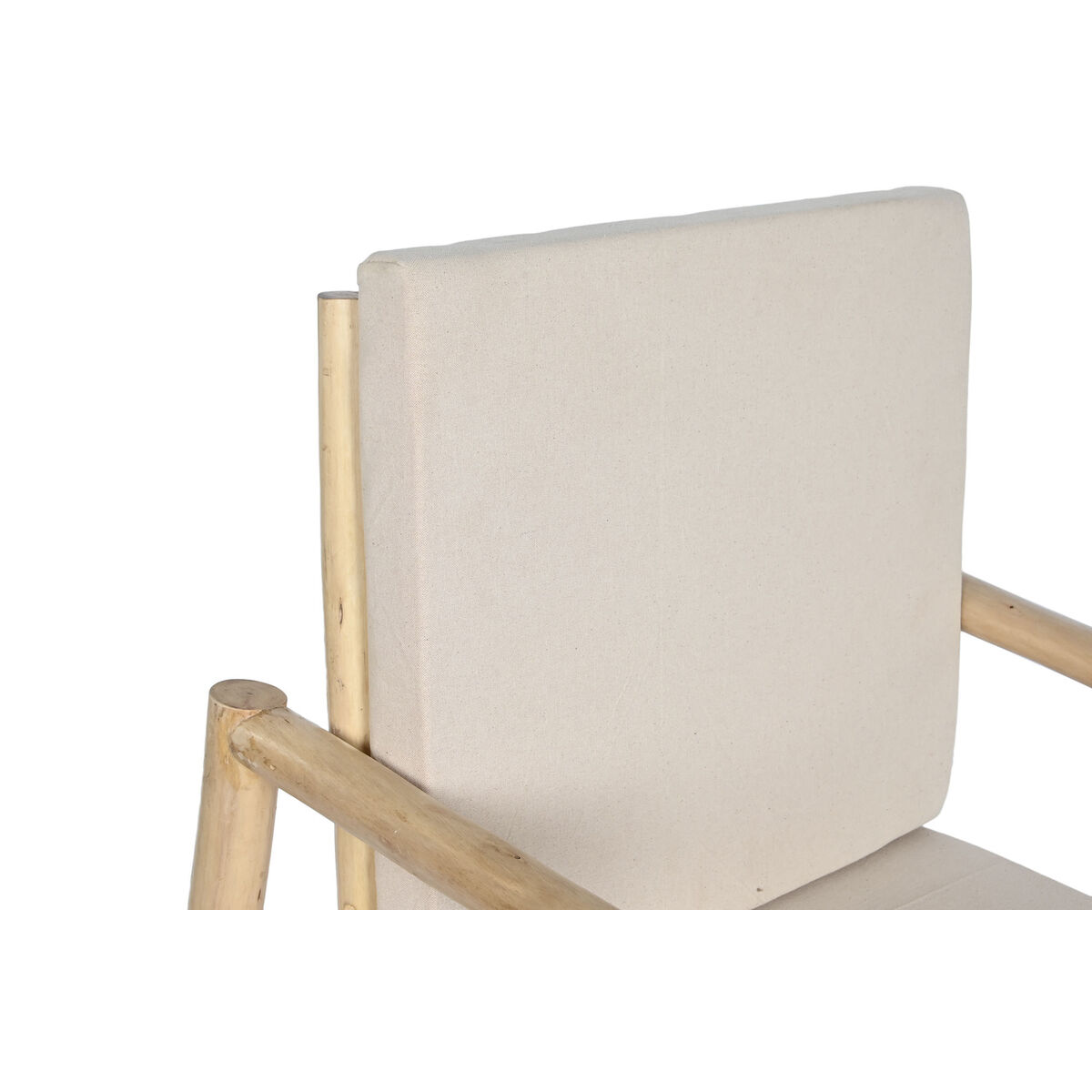 Poltrona Home ESPRIT Bianco Beige Naturale Cotone 61 x 50 x 90 cm - Immagine 3