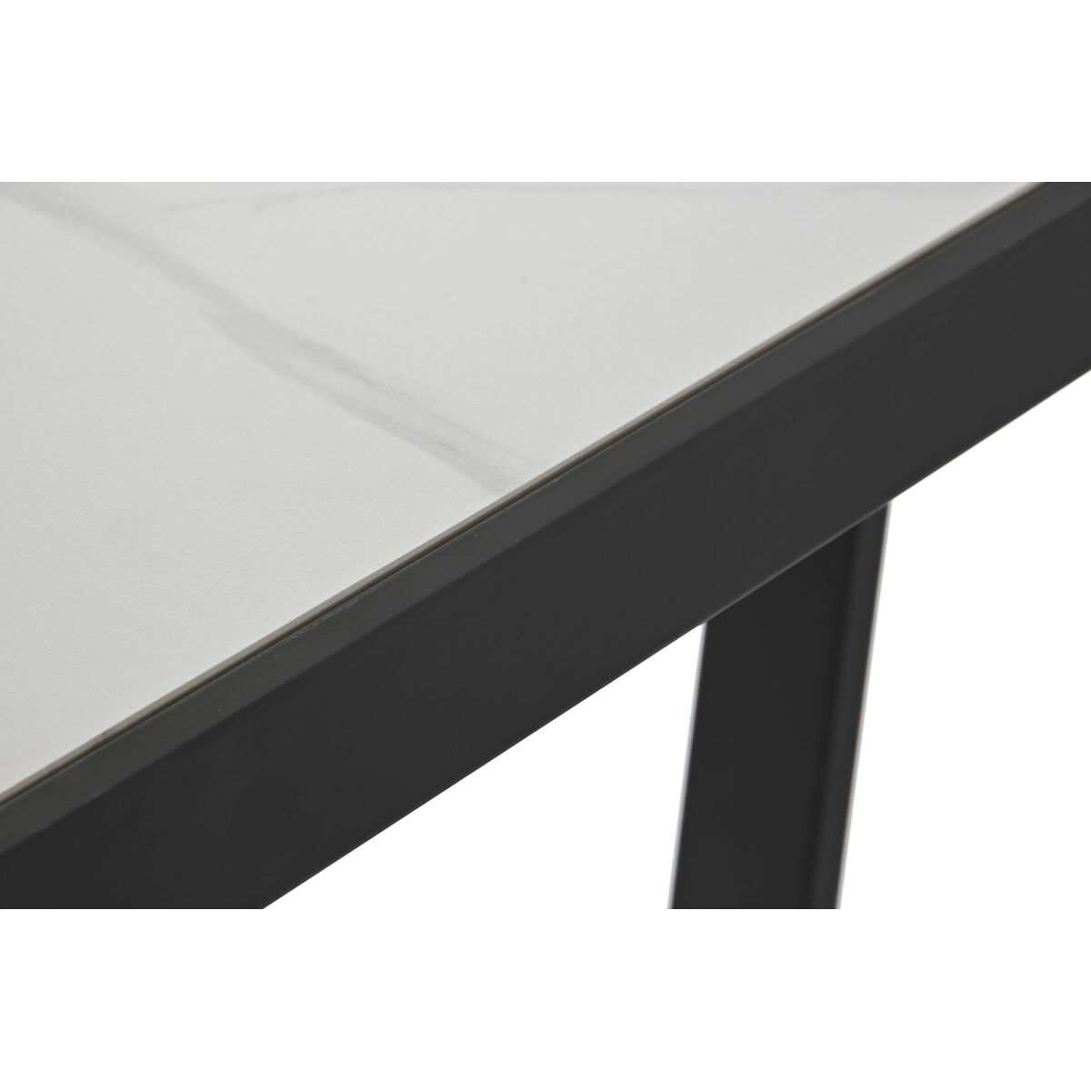 Tavolo da Pranzo Home ESPRIT Bianco Nero Metallo 150 x 80 x 75 cm - Immagine 3