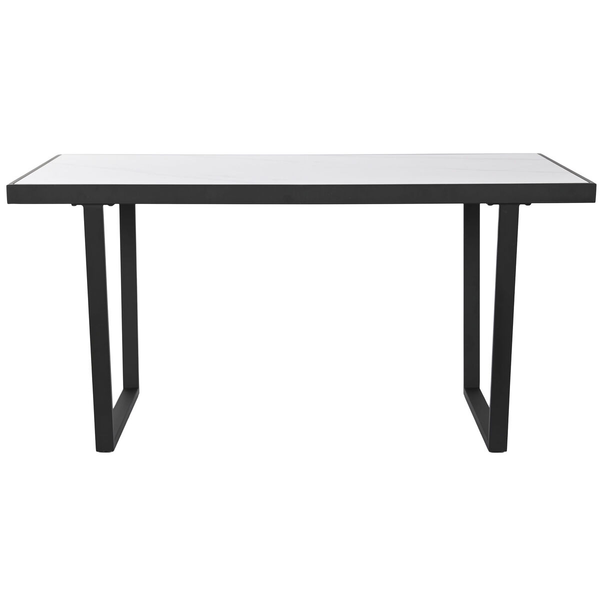 Tavolo da Pranzo Home ESPRIT Bianco Nero Metallo 150 x 80 x 75 cm - Immagine 6