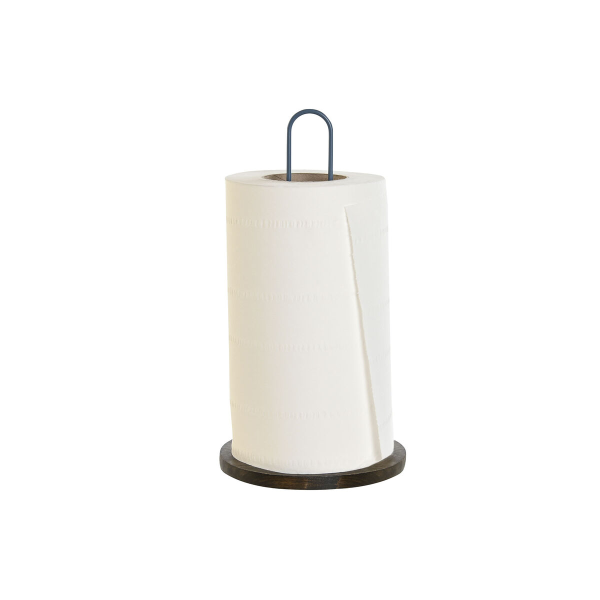Portarotolo di Carta da Cucina Home ESPRIT Beige Grigio Marrone scuro Metallo Legno d'albero della gomma 15 x 15 x 31 cm (2 Unit - Immagine 3