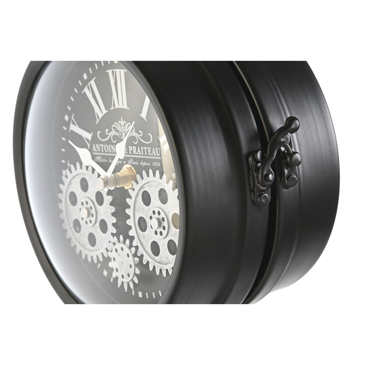 Orologio da Tavolo Home ESPRIT Bianco Nero Argentato - Immagine 2