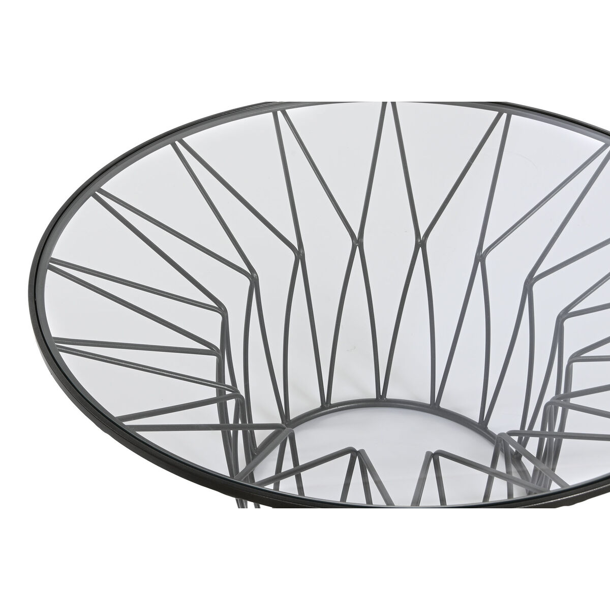 Tavolino da Caffè Home ESPRIT Metallo Cristallo 85 x 85 x 39 cm - Immagine 4