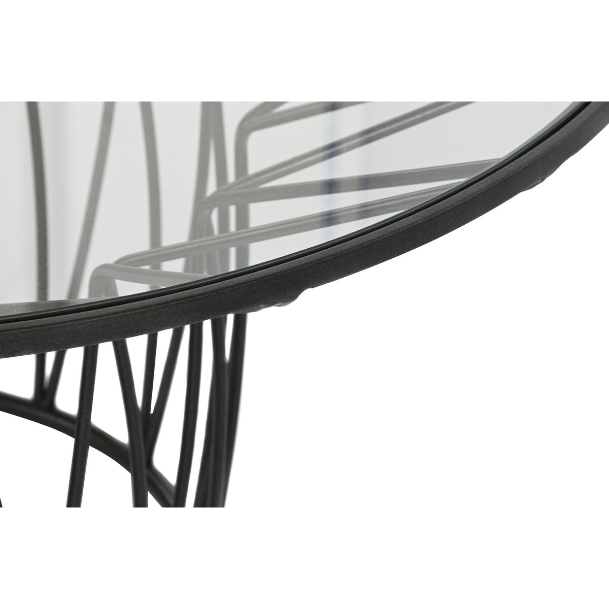 Tavolino da Caffè Home ESPRIT Metallo Cristallo 85 x 85 x 39 cm - Immagine 3