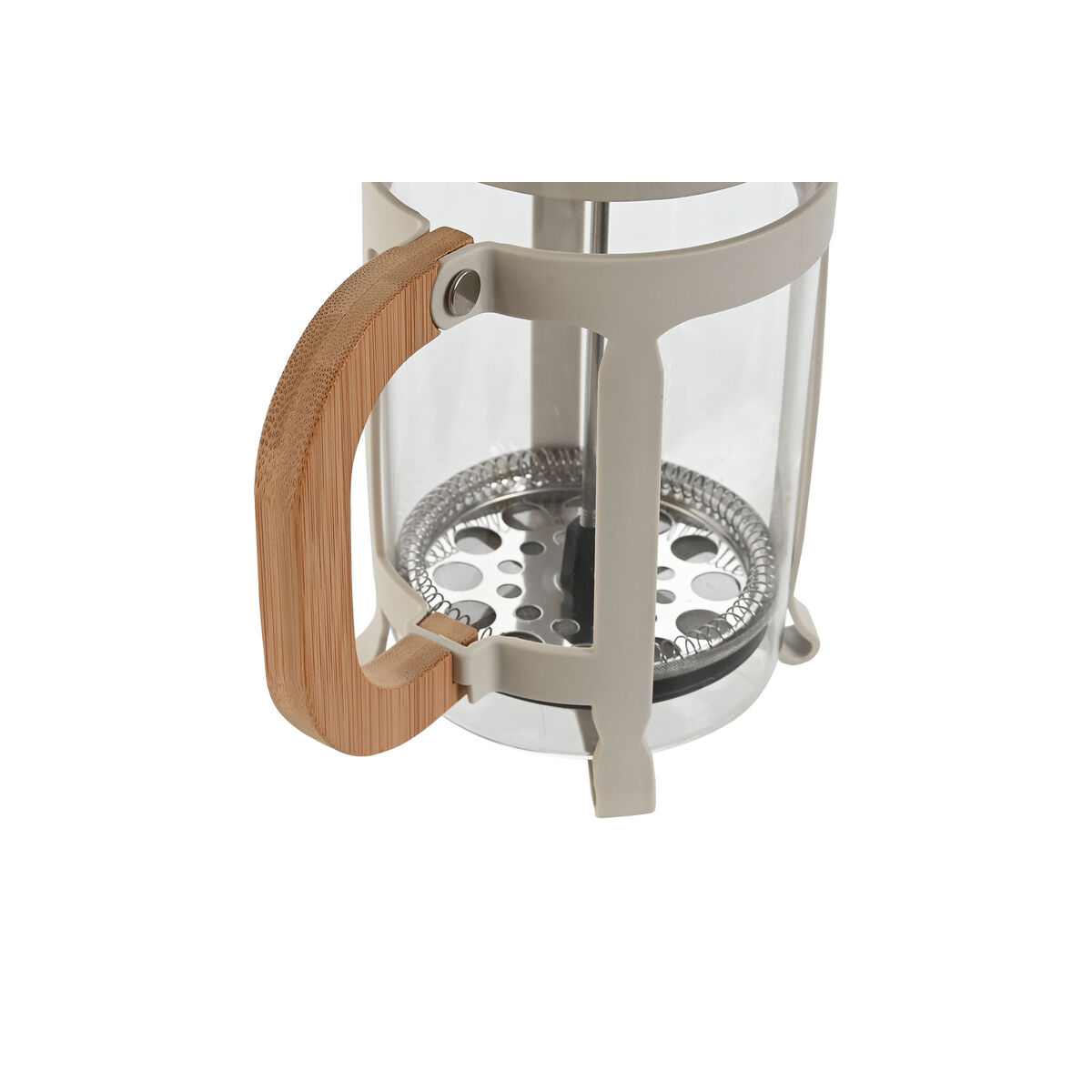Caffettiera a Stantuffo Home ESPRIT Bianco Naturale Acciaio inossidabile 800 ml 15 x 10 x 22 cm - Immagine 3