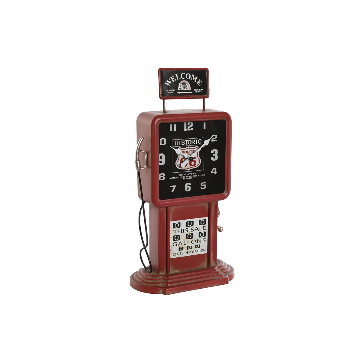 Orologio da Tavolo Home ESPRIT Rosso Vintage gasolinera