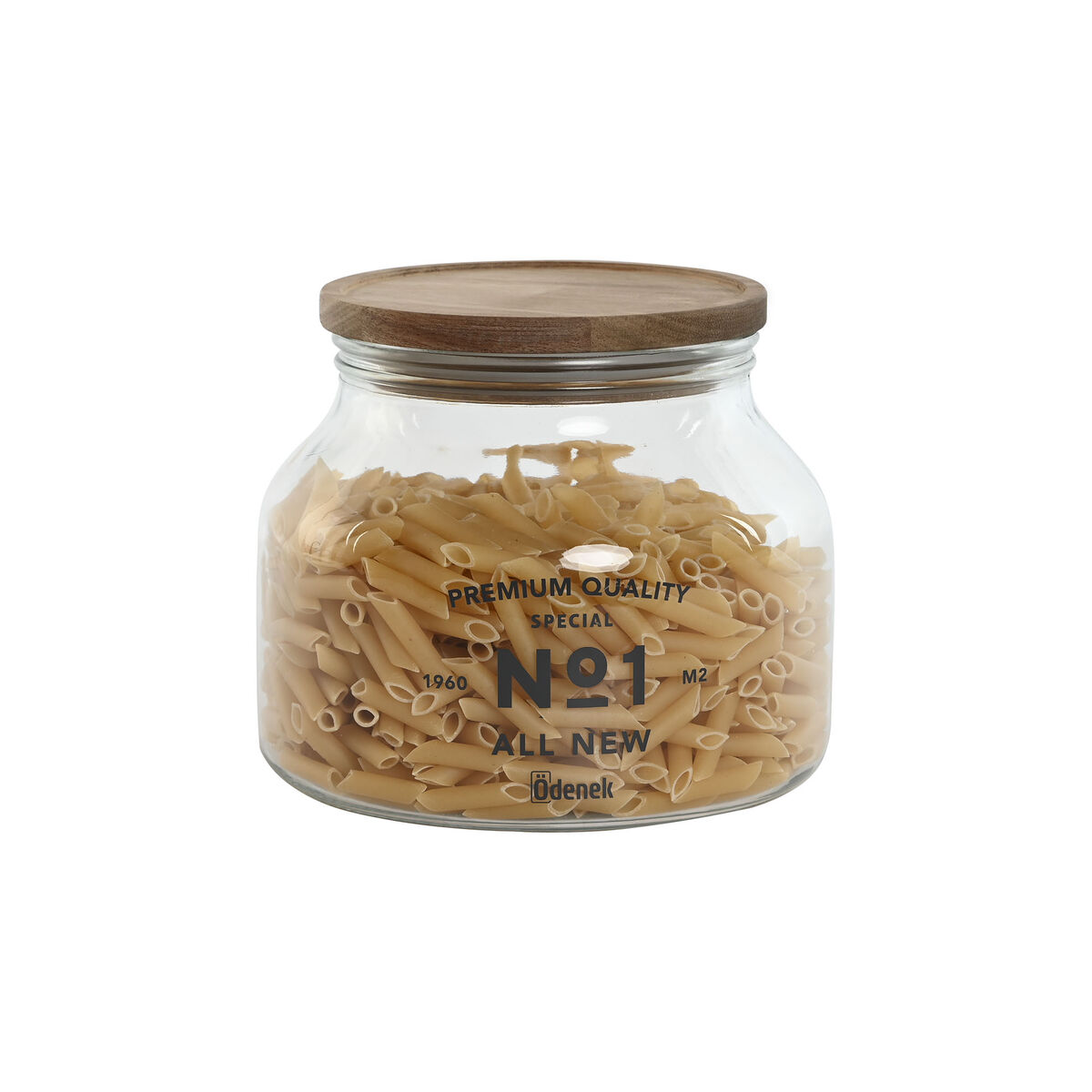 Set di 3 Barattoli Home ESPRIT Naturale Cristallo Acacia 1,5 L 2 L 3 L 16 x 16 x 21 cm - Immagine 4
