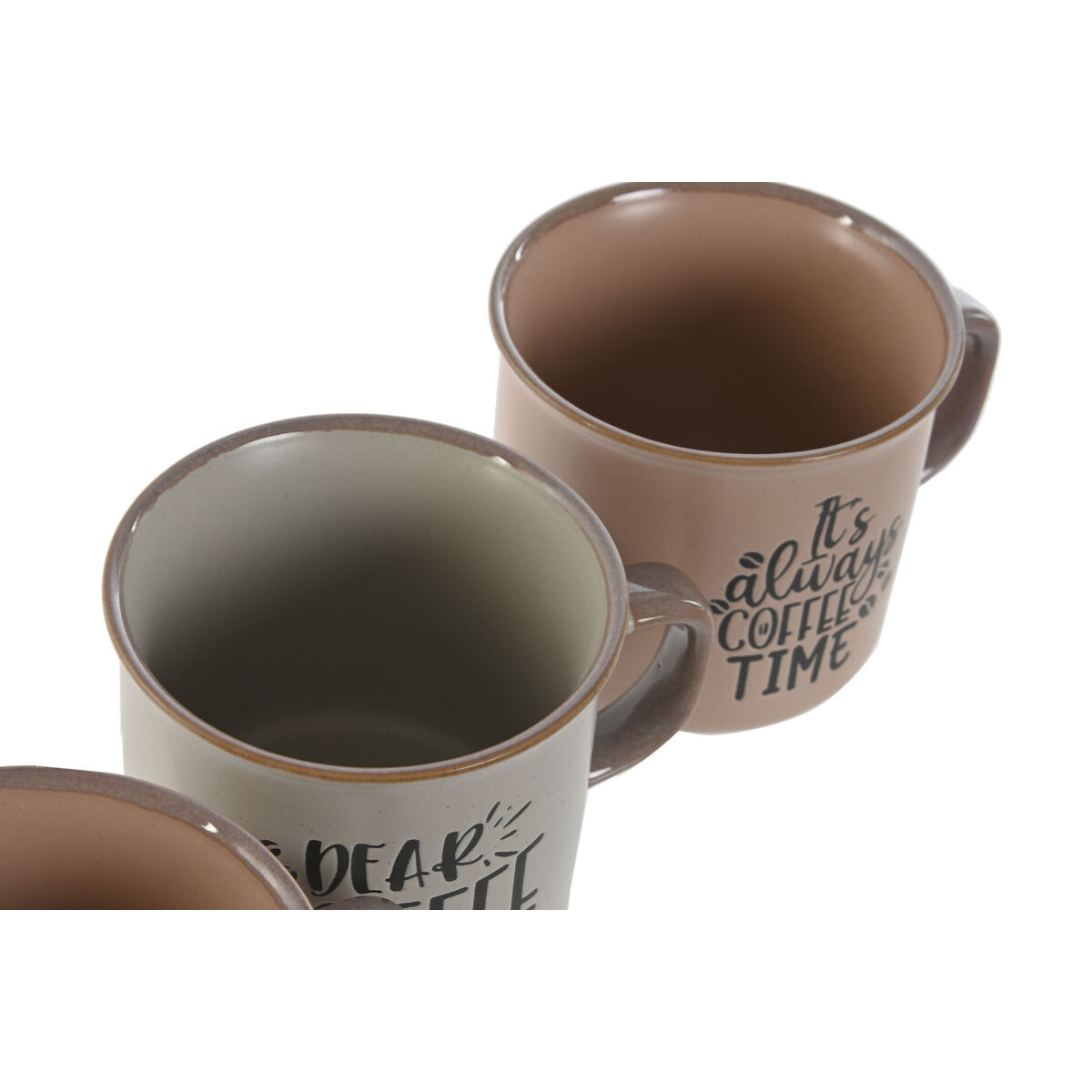 Set di 4 Tazze Mug Home ESPRIT Azzurro Rosa Gres 285 ml 9 x 7 x 8 cm - Immagine 2