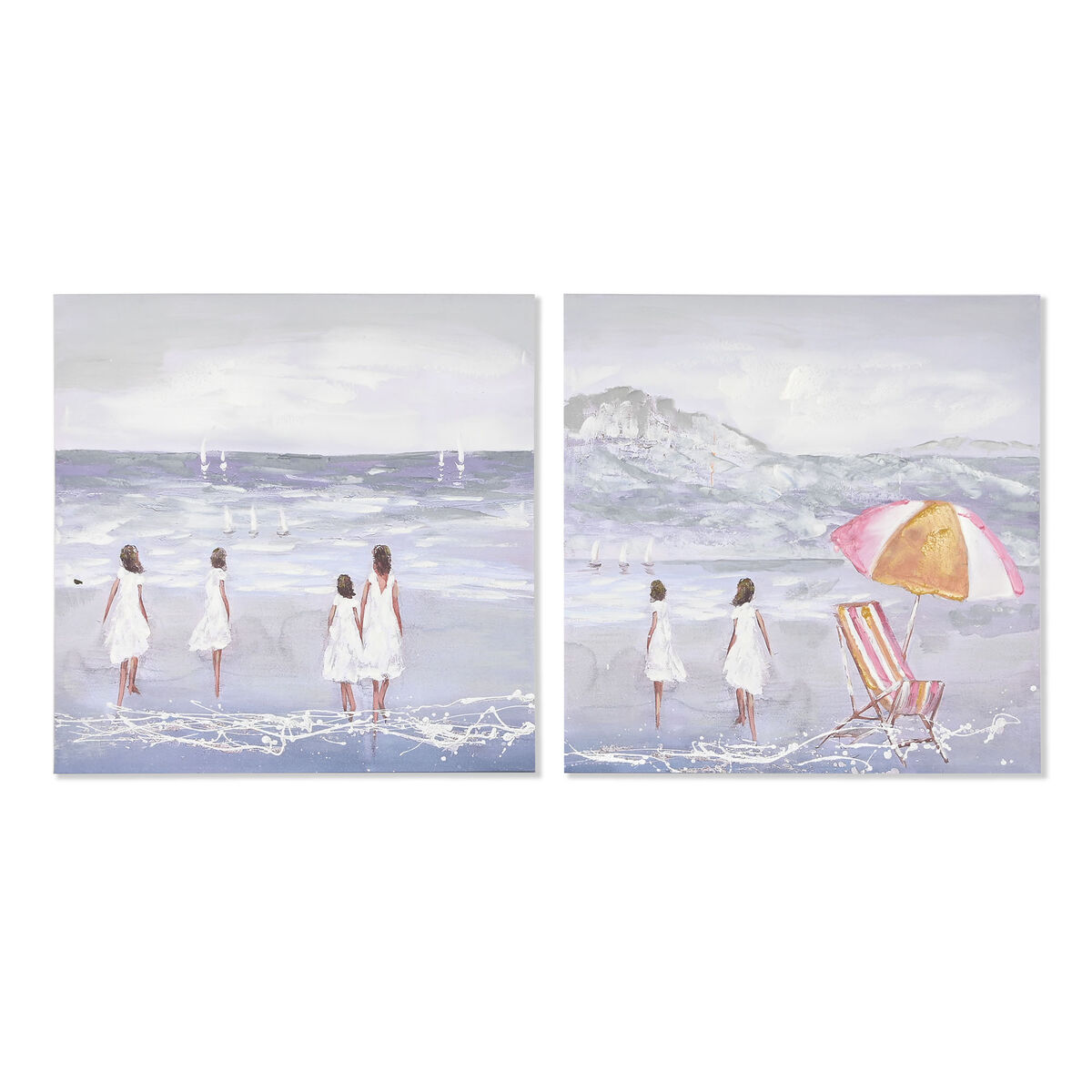 Tela Home ESPRIT Tela Legno MDF 80 x 3 x 80 cm