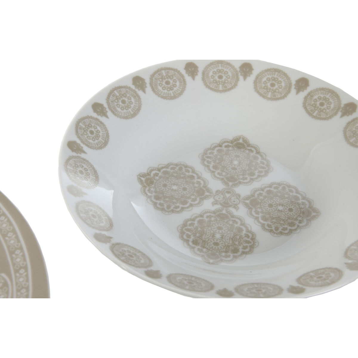Set di Stoviglie Home ESPRIT Azzurro Beige Porcellana 18 Pezzi 27 x 27 x 2 cm - Immagine 3