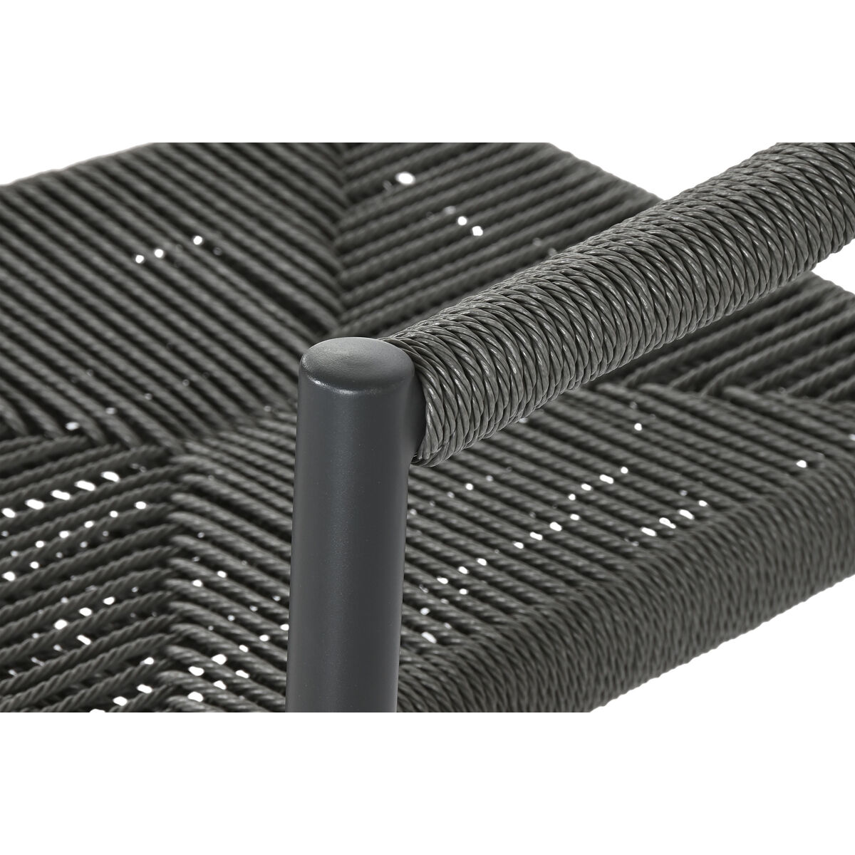 Sedia da giardino Home ESPRIT Nero Grigio scuro Alluminio Rattan 56 x 60 x 78 cm - Immagine 4