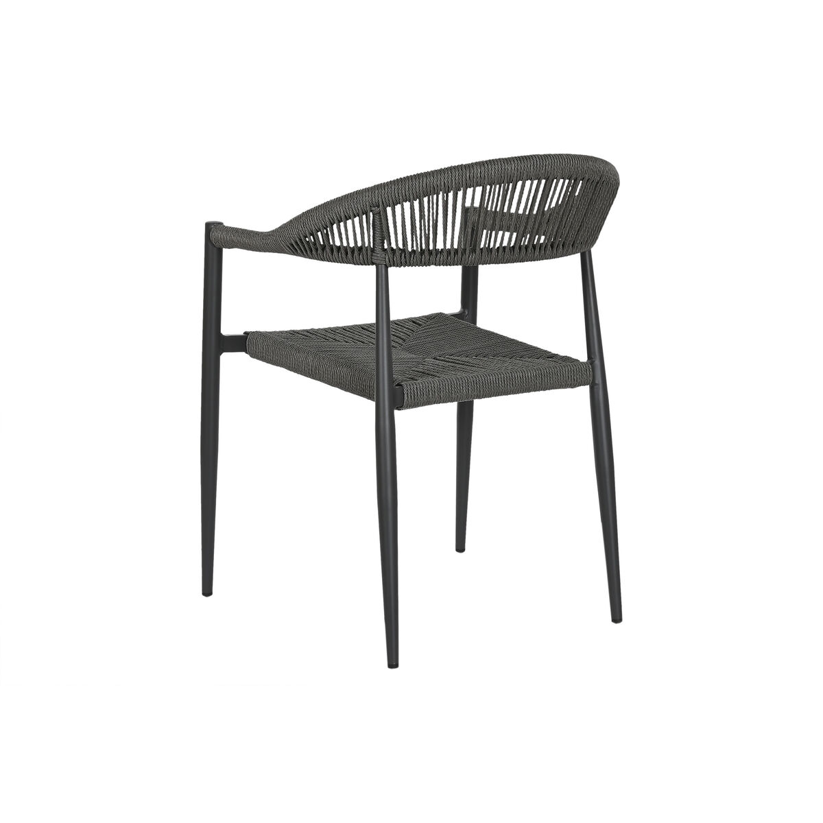 Sedia da giardino Home ESPRIT Nero Grigio scuro Alluminio Rattan 56 x 60 x 78 cm - Immagine 5